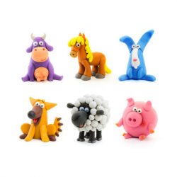 Набір для творчості Lipaka Тварини Меганабір пластиліну самозагуст. (15012-UA01) - Картинка 6