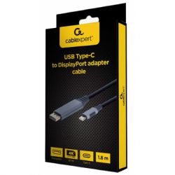  USB-C  DisplayPort, 4K 60 , 1.8  Cablexpert CC-USB3C-DPF-01-6 -  3