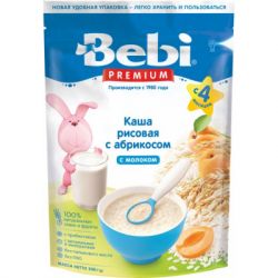 Детская каша Bebi Premium молочная Рисовая с абрикосом +4 мес. 200 г (1105034)
