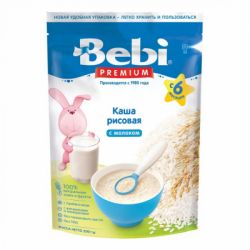 Детская каша Bebi Premium молочная Рисовая +4 мес. 200 г (1105032)