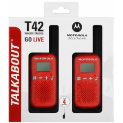   Motorola TALKABOUT T42 Red Twin Pack (B4P00811RDKMAW) -  12