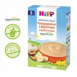 Детская каша HiPP молочная Кукурузная с фруктами с пребиотиками 250 гр (1424133)