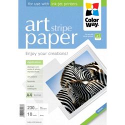 Бумага ColorWay A4 ART 230г/м, glossy strips, 10sh, OEM (PGA230010SA4_OEM)