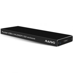   Maiwo M.2 SSD (NGFF) SATA USB3.1 GEN2 Type-C al. (K16NC black)