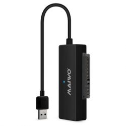  Maiwo USB 3.0 to HDD SATA 2,5"/3,5"/5,25"/SSD, PA 2V/2A black (K10435A) -  1