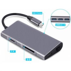 Перехідник Dynamode USB3.1 Type-C to HDMI, 3хUSB3.0, RJ45, USB Type-C Female, SD (Dock-USB-TypeC-HDMI-USB3.0-RJ45) - Картинка 6