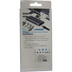 Перехідник Dynamode USB3.1 Type-C to HDMI, 3хUSB3.0, RJ45, USB Type-C Female, SD (Dock-USB-TypeC-HDMI-USB3.0-RJ45) - Картинка 8