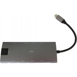  Dynamode USB Type-C to HDMI 4K + Mini DP + 3USB3.0 + Gigabit RJ45+ U (Dock-9-in-1-TypeC-HDMI-Mini-DP-USB3.0-RJ45)