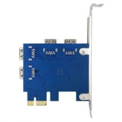  Dynamode PCI-E x1-x16 to 4 PCI-E USB3.0 (RX-riser-card-PCI-E-1-to-4) -  2