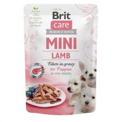 Влажный корм для собак Brit Care Mini pouch 85 г для щенков (филе ягненка в соусе) (8595602534418)