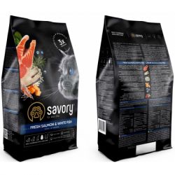 ����� ���� ��� ����� Savory Adult Cat Gourmand Fresh Salmon and White Fish 400 � (4820232630013) - �������� 2