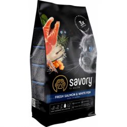     Savory Adult Cat Gourmand Fresh Salmon and White Fish 400  (4820232630013) -  1