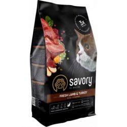     Savory Adult Cat Sensitive Digestion Fresh Lamb and Turkey 400  (4820232630075)
