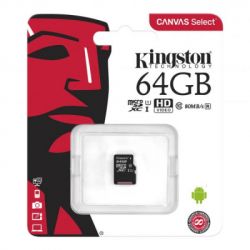    ' 64 GB microSDXC Kingston UHS-I Canvas Select Plus Class 10 1 (R100MB/s) (SDCS2/64GBSP)   -  3