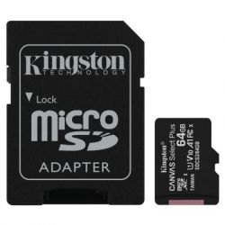    ' 64 GB microSDXC Kingston UHS-I Canvas Select Plus Class 10 1 (R-100MB/s) (SDCS2/64GB) -  1