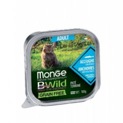    Monge BWild Grain Free Wet Anchovies Adult Cat 100  (8009470012874)