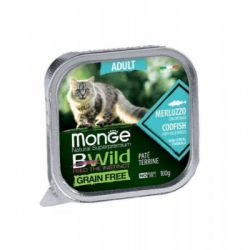    Monge BWild Grain Free Wet Cod Fish Adult Cat 100  (8009470012867)