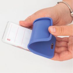 Бейдж Axent чехол SoftTouch матовый, 54х85мм, дымчато синий (4550V-02-A) - Картинка 5