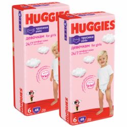 Подгузник Huggies Pants 6 (15-25 кг) для девочек 96 шт (5029054237472) - Картинка 2