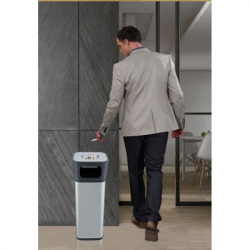 Контейнер для мусора JAH квадратный с пепельницей Серебряный металлик 25 л (6331) - Картинка 4