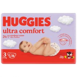 ϳ Huggies Ultra Comfort 3 (4-9 ) Mega 78  (5029053548760) -  2