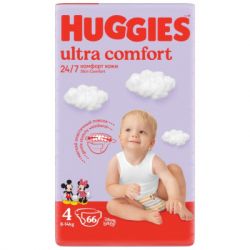 ϳ Huggies Ultra Comfort 4 ( 7-18 ) Mega   66  (5029053548777) -  2