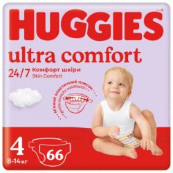 ϳ Huggies Ultra Comfort 4 ( 7-18 ) Mega   66  (5029053548777) -  1