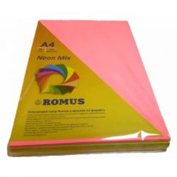  Romus A4 80 /2 200sh, 4colors, Mix Neon (R50935)