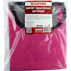 Жилет сигнальний SAPFIRE дитячий S рожевий SH-026 (400779)