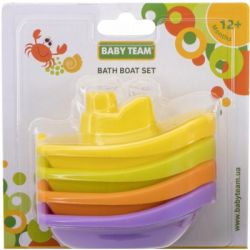 Игрушка для ванной Baby Team Лодочки 4 шт (8854)