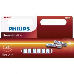  Philips AAA Power Alkaline 1.5V LR03 * 12 (LR03P12W/10) -  1