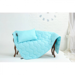 Ковдра MirSon вовняна №1640 Eco Light Blue 155х215 (2200002653183) - Картинка 2