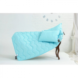Ковдра MirSon вовняна №1640 Eco Light Blue 155х215 (2200002653183) - Картинка 3