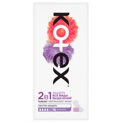   Kotex 2 in 1 Extra Protect 16 . (5029053549200) -  4