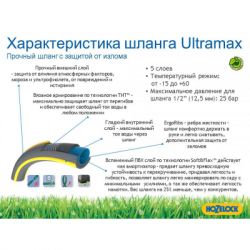 Поливочный шланг HoZelock d19мм 25м Tricoflex Ultraмax 116251 (7058) - Картинка 2