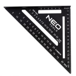 Угольник Neo Tools 15 см, 18.3x18.3x2.2 см, 45 і 90° (72-102)