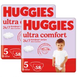 ϳ Huggies Ultra Comfort 5 (12-22 ) M-Pack 116  (5029053590530) -  2