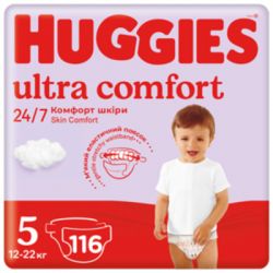  Huggies Ultra Comfort 5 (12-22 ) M-Pack 116  (5029053590530)