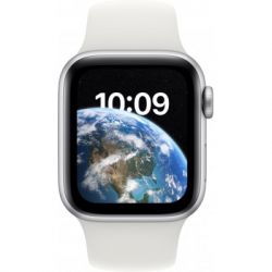 - Apple Watch SE 2022 GPS 40mm Silver Aluminium Case with White Sport Band - Regular (MNJV3UL/A) -  3