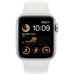 - Apple Watch SE 2022 GPS 40mm Silver Aluminium Case with White Sport Band - Regular (MNJV3UL/A) -  4