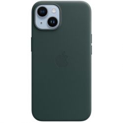   .  Apple iPhone 14 Leather Case with MagSafe - Forest Green (MPP53ZM/A) -  1