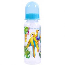 Бутылочка для кормления Baby Team с силиконовой соской 250 мл (1410_попугаи)
