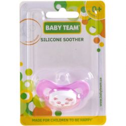Пустушка Baby Team силіконова вишнеподібної форми 0+ міс (3003_рожевий) - Картинка 4