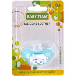 Пустышка Baby Team силиконовая,классическая, 0+ мес (3007_голубой) - Картинка 3