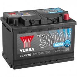 ���������� ������������ Yuasa 12V 70Ah AGM Start Stop Plus Battery (YBX9096)