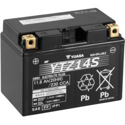   Yuasa 12V 11,8Ah High Performance MF VRLA Battery (YTZ14S) -  1