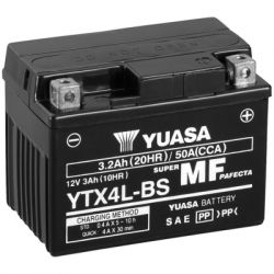   Yuasa 12V 3Ah MF VRLA Battery AGM (YTX4L-BS) -  1