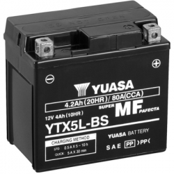   Yuasa 12V 4Ah MF VRLA Battery AGM (YTX5L-BS) -  1