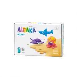 Набор для творчества Lipaka самостоятельно твердеющий пластилина Океан: акула, осьминог, скат (60027-UA01)