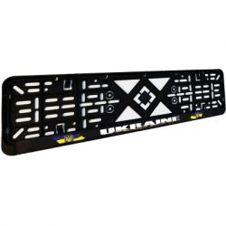 Рамка номерного знака Poputchik "UKRAINE" (24-261-IS) - Картинка 3